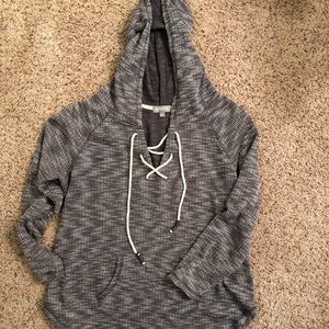 Hooded tunic sweatshirt